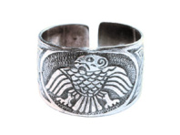 Славянское кольцо из мельхиора "Башадарская птица"