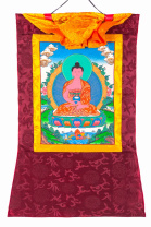 Рисованная Тханка Будда Амитабха 51х81см Рисованная Тханка Будда Амитабха 51х81см