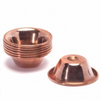 Чашечки для подношений из меди диаметр 6,5см Чашечки для подношений из меди диаметр 6,5см