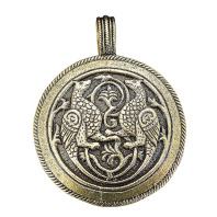 Славянская подвеска из латуни "Симарглы 2"