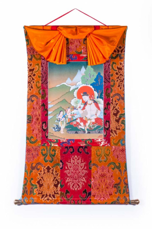 Рисованная Тханка Махасидха мастера Тубтен- ламы 70х112см