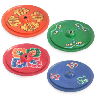 Подставка для благовоний из дерева универсальная Цветное Блюдце диаметр 10см