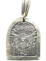 Славянская подвеска из мельхиора "Распятие"
