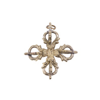 Тибетская подвеска Двойной Ваджр длиной 3см