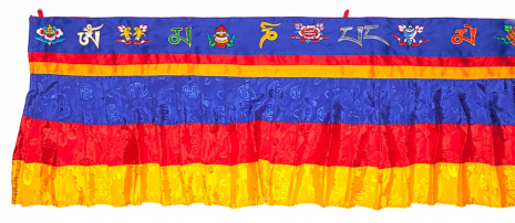 Ламбрекен с вышивкой Мантра и Восемь символов буддизма длиной 280 см