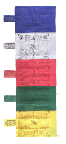 Флаг-лунгта Гьялцен Цемо (Флаг удачи и жизненной Силы Ла) на шест (вертикальный) 50х170см