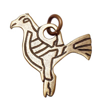 Славянская подвеска из латуни "Ястреб"