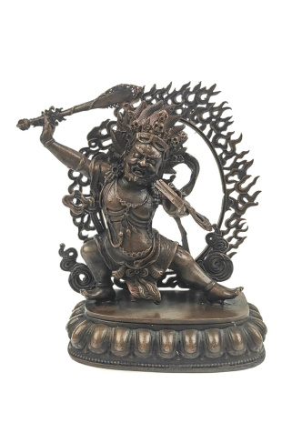 Бронзовая статуя Черный Манджушри 10,5см