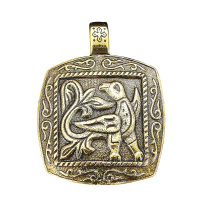 Славянская подвеска из латуни "Жаворонок 2"