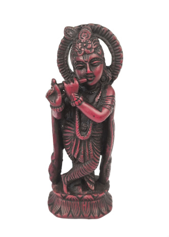 Сувенир из керамики Кришна с флейтой 16см