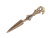 Ритуальный нож Пурба с пятиконечным ваджром и дигугом, выходящим из рта Макары длиной 13,5см