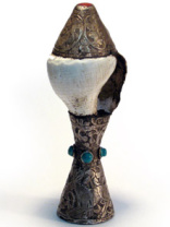 Печать Белая Раковина высотой 13см с благим символом