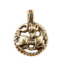 Славянская подвеска из латуни "Скандинавский чудо-зверь"