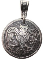 Славянская подвеска из мельхиора "Сова"