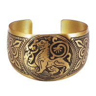 Славянский браслет из латуни "Суздальский лев"