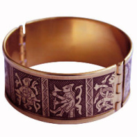 Славянский медный браслет "Скоморохи"