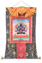 Рисованная Тханка Гухьясамаджа размер 55х80см Рисованная Тханка Гухьясамаджа размер 55х80см