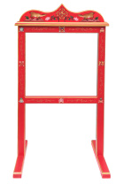 Подставка для подвесного тибетского барабана с оленями и двойным ваджром (d-50см) Подставка для подвесного тибетского барабана с оленями и двойным ваджром (d-50см)