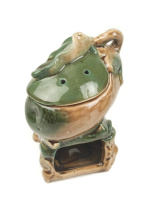 Восточная керамическая Аромалампа Баклажан высотой 13см Восточная керамическая Аромалампа Баклажан высотой 13см