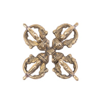 Ваджр пятиконечный Двойной Вишва-ваджр длиной 11см Ваджр пятиконечный Двойной Вишва-ваджр длиной 11см