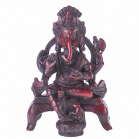 Сувенир из керамики Ганеша на троне 12см Сувенир из керамики Ганеша на троне 12см