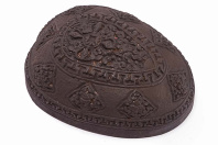 Сувенир-панно из керамики на стену Восемь символов буддизма 16х12см Сувенир-панно из керамики на стену Восемь символов буддизма 16х12см