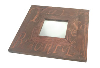 Восточное деревянное квадратное зеркало 25х25см Восточное деревянное квадратное зеркало 25х25см