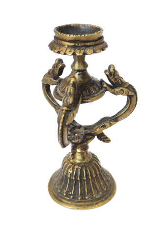 Бронзовый подсвечник Драконы 14,5см