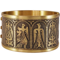 Славянский браслет из латуни "Трехсвятительский "