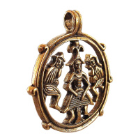 Славянская литая подвеска "Новгородский гусляр"