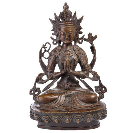 Бронзовая статуя Авалокитешвара 29см