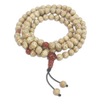 Буддийские четки 108 бусин из семян Лотоса с разделителями диаметр 8мм