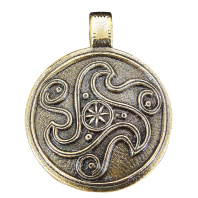 Славянская подвеска из латуни "Трискелион"