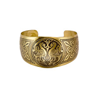 Славянский браслет из латуни "Cуздальские голуби"