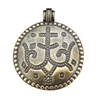 Славянская подвеска из латуни "Процветший крест 2"