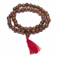 Буддийские четки 108 бусин из дерева Абрикос диаметр 8мм