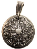 Славянская подвеска из мельхиора "Сегнерово колесо"