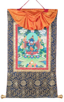 Рисованная Тханка Ваджрадхара Яб-Юм 65х110см Рисованная Тханка Ваджрадхара Яб-Юм 65х110см