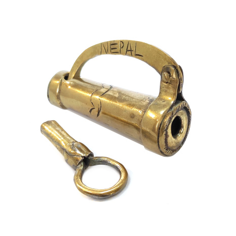Восточный непальский замок с вращающимся ключом 6см