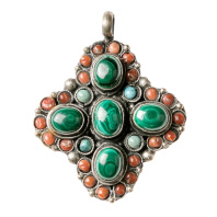 Тибетская подвеска-медальон Крест