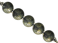 Славянский браслет из латуни "Снежинки"